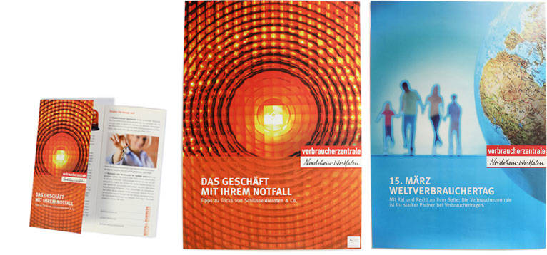 Verbraucherzentrale NRW: Kampagnenmaterial Plakate und Flyer