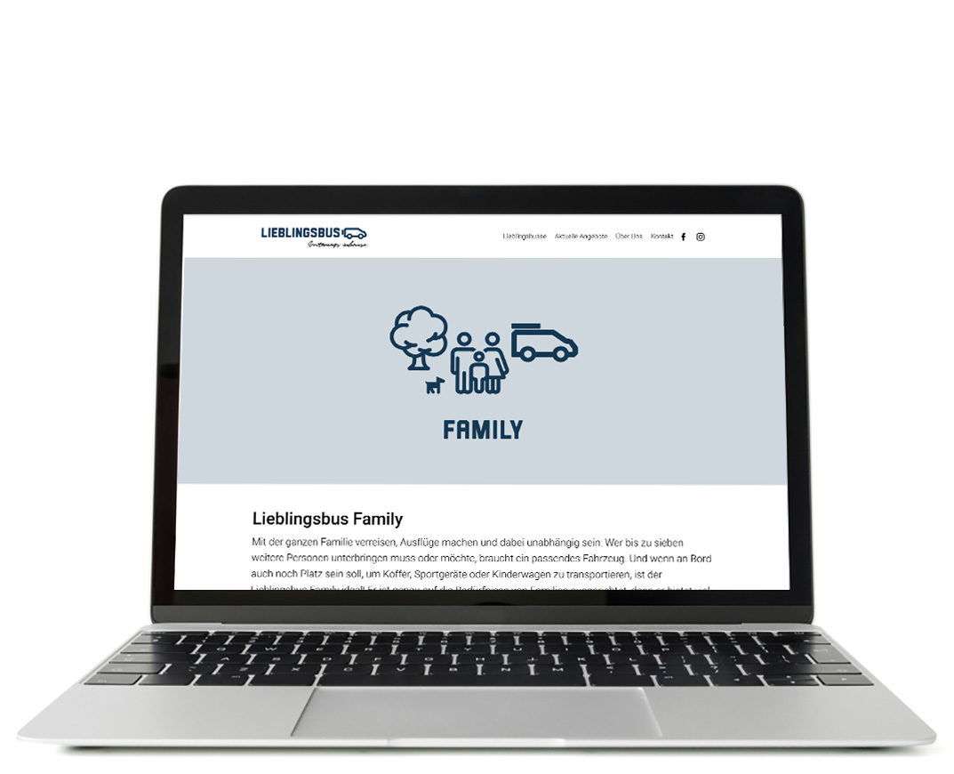 Karl Meyer: Corporate Design Entwicklung – Website Lieblingsbus