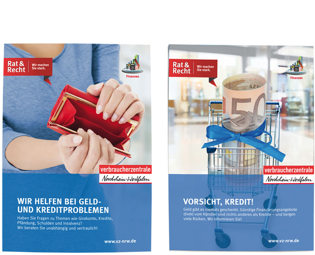 Verbraucherzentrale NRW: Plakate Geld und Kredit