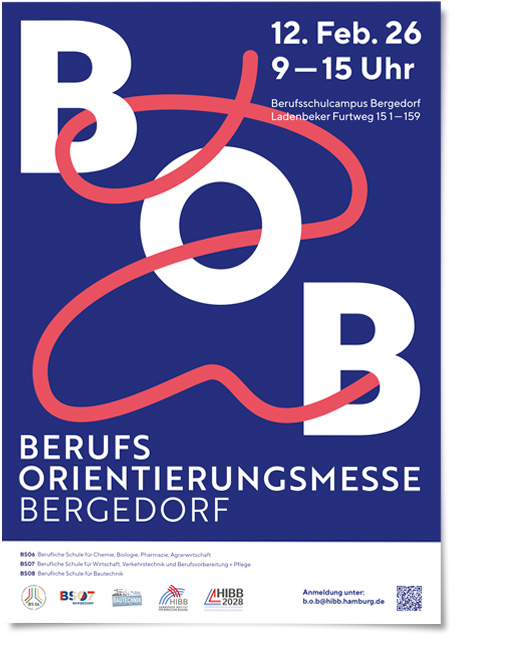 BOB Berufsorientierungsmesse Bergedorf: Plakat